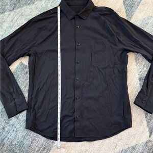 lululemon athletica Black Casual Button Down Shirt “commission long sleeve”